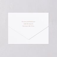 Wildflower Border All-in-One Wedding Invitations Cinnamon Signature Light Both Recipient and Return Addresses No