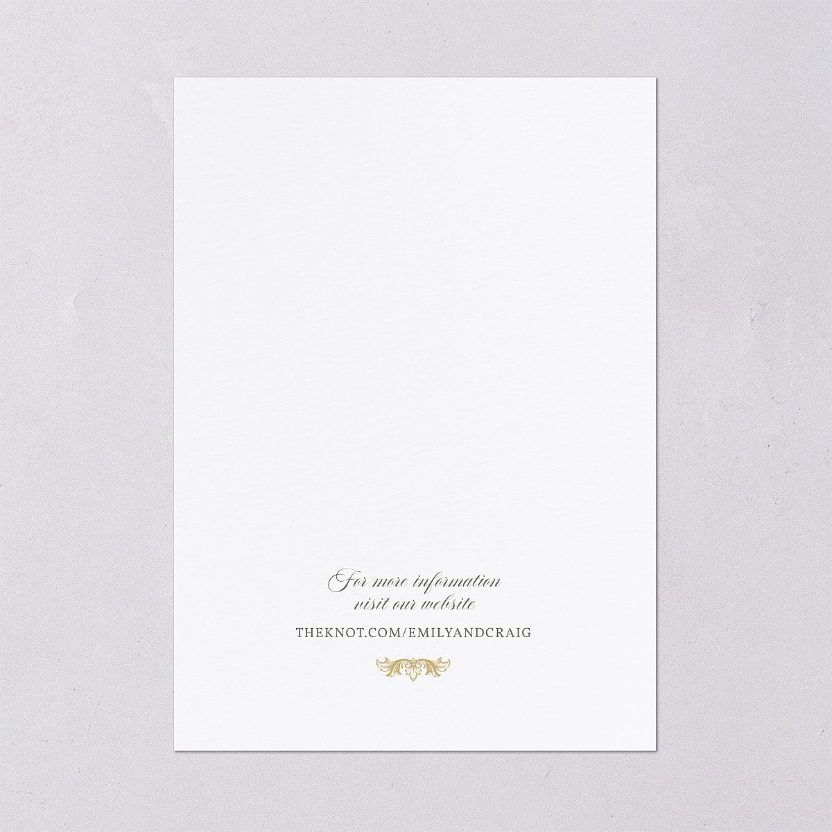 Vintage Regency Monogram Frame Foil Wedding Invitations Pure White Gold Signature Blank Standard No