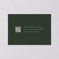 Shining Leaves Wedding Enclosure Cards Dark Green Gold Signature