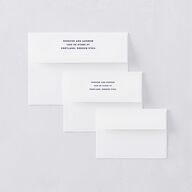 Adventure Icon Wedding Invitation Envelopes White Navy Both Recipient and Return Addresses Standard Signature