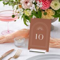Modern Romantic Table Numbers Chestnut Signature