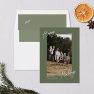Signature Holiday Holiday Cards Deep Olive Signature Blank Standard Portrait