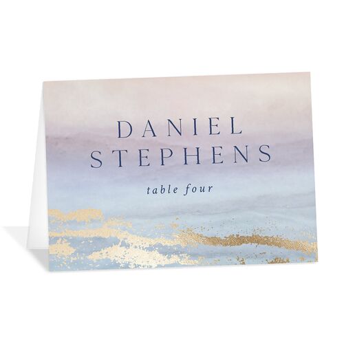 Ethereal Sunset Place Cards Gold Ocean Signature