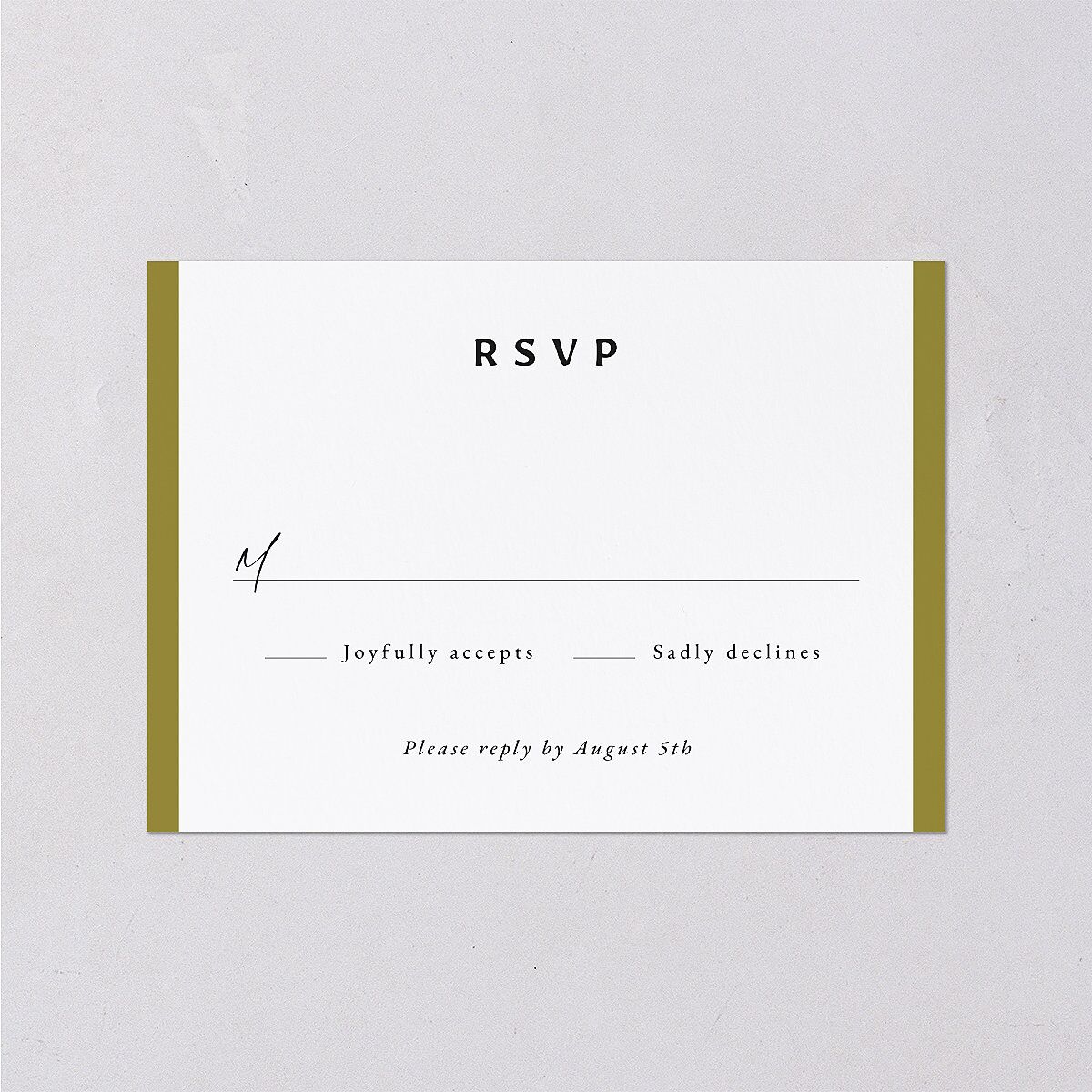 Vintage Garden Wedding Response Cards Rose Gold Signature