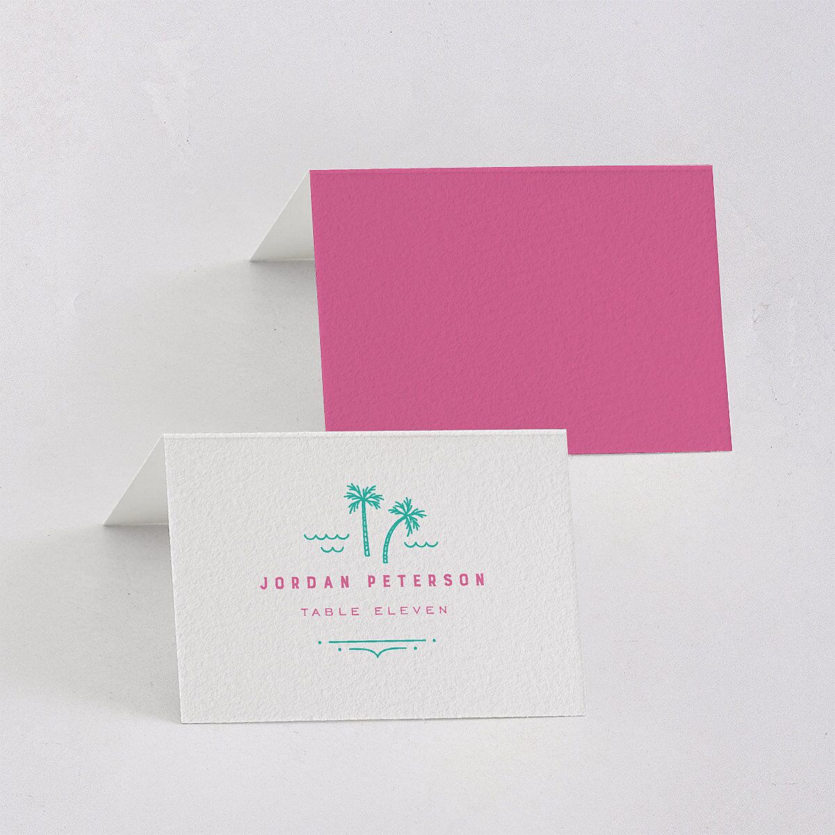 Iconic Beach Place Cards Sky Signature