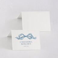 Vintage Bow Place Cards Regency Blue Signature