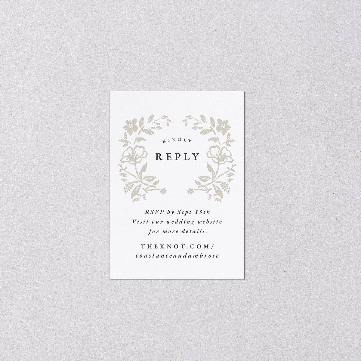 Luxury Wildflower QR Code RSVP Cards Pure White Signature Standard