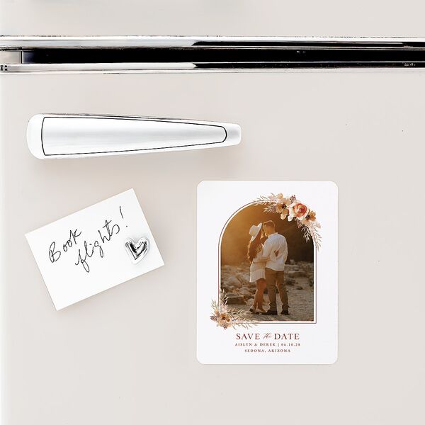 Boho Photo Save The Date Magnets Copper Magnet Paper