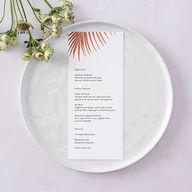 Lavish Palm Menus Rose Gold Pure White Signature
