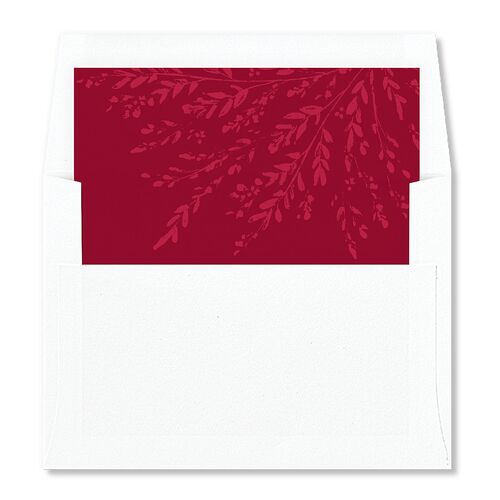 Exquisite Holiday Envelope Liners Garnet Standard