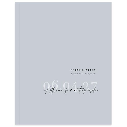 Modern Vow Wedding Guest Book Slate