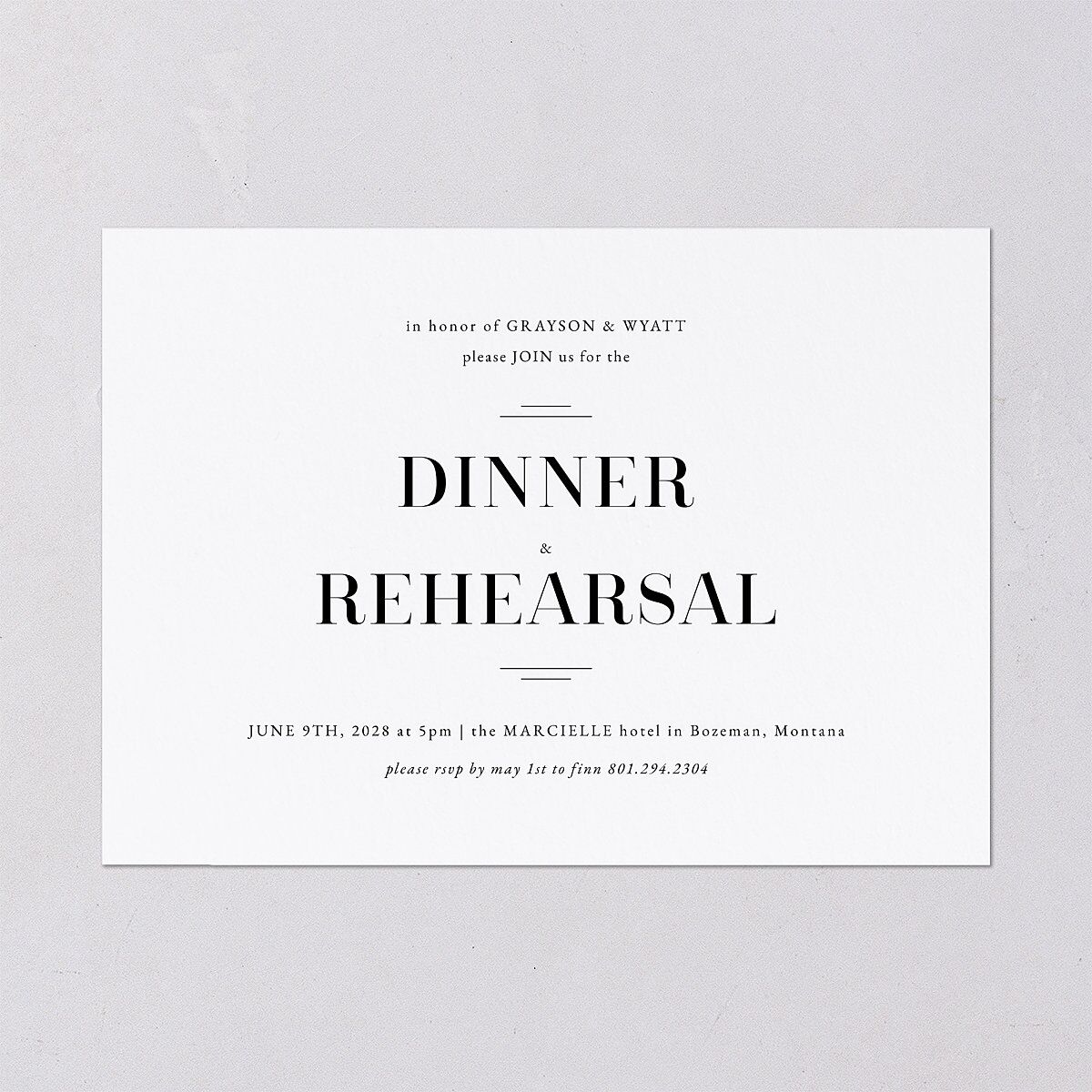 Country Club Rehearsal Dinner Invitations Pure White Signature Blank