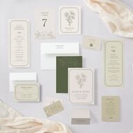 Vintage Botanical Sketch Table Numbers Dark Camo Signature