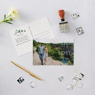 Timeless Hoop Thank You Postcards Pure White Postcard