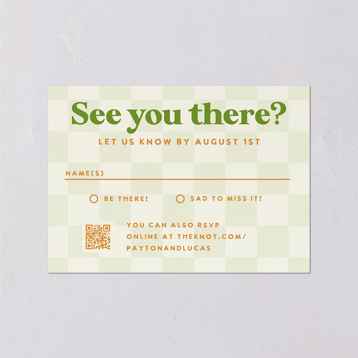 Colorful Retro Stripes Wedding Response Cards Sea Foam Signature Standard