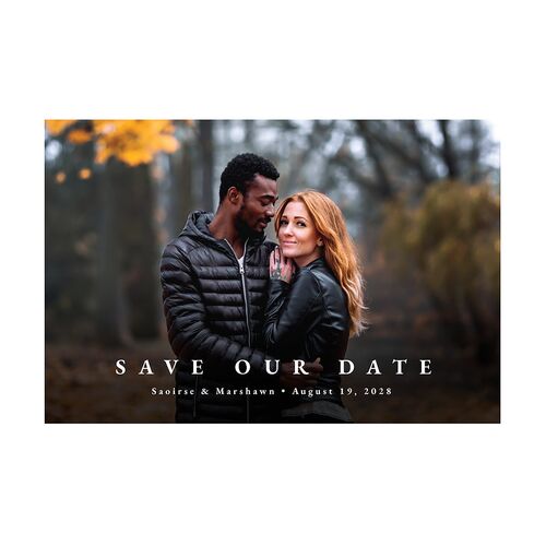 Dainty Frame Save the Date Postcards Pure White Postcard
