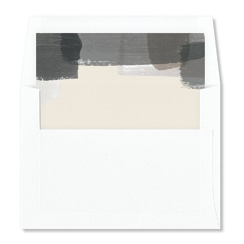 Brushstroke Holiday Envelope Liners Charcoal Standard