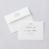 Formal Opulent Frame Wedding Invitations Bordeaux Gold No Signature Blank