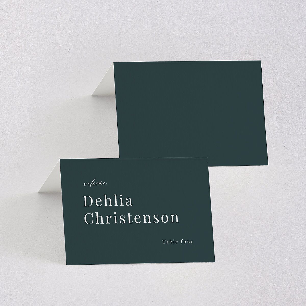 Snowy Mountainside Place Cards Forest Signature