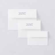 Vintage Heart Locket Response Card Envelopes Ocean White Return Address Signature Standard