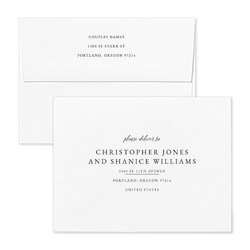 Floral Monogram Save the Date Magnet Envelopes Terracotta Standard Rose Quartz Both Recipient and Return Addresses Signature