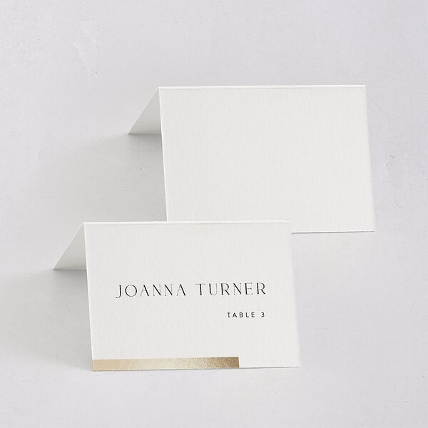 Bar Accent Place Cards Gold Pure White Signature