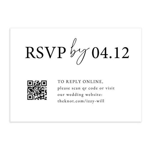Nothing Fancy QR Code RSVP Cards Pure White Signature Standard