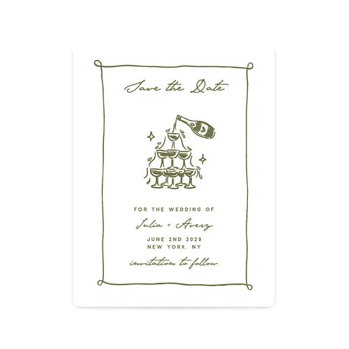 Hand Drawn Cake Save The Date Magnets Dark Camo Magnet Paper