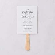 Exquisite Calligraphy Fan Programs Pure White Signature Standard