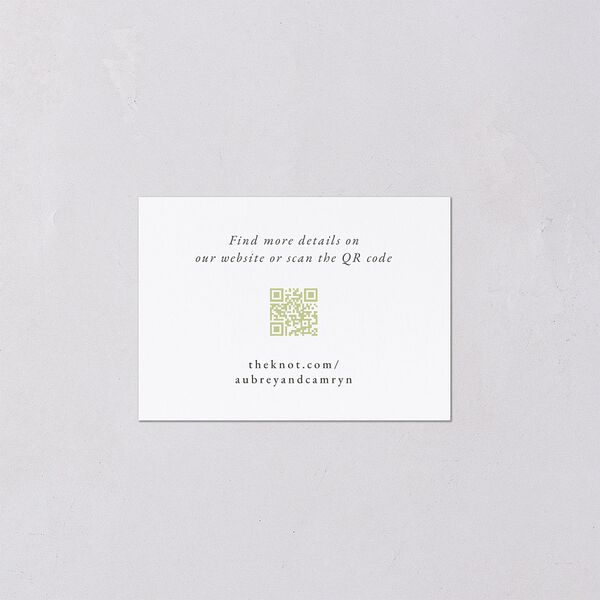 Classic Wildflower Frame QR Code RSVP Cards Amethyst Signature Standard