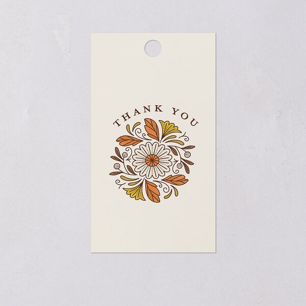 Intricate Vintage Favor Gift Tags Tan Signature