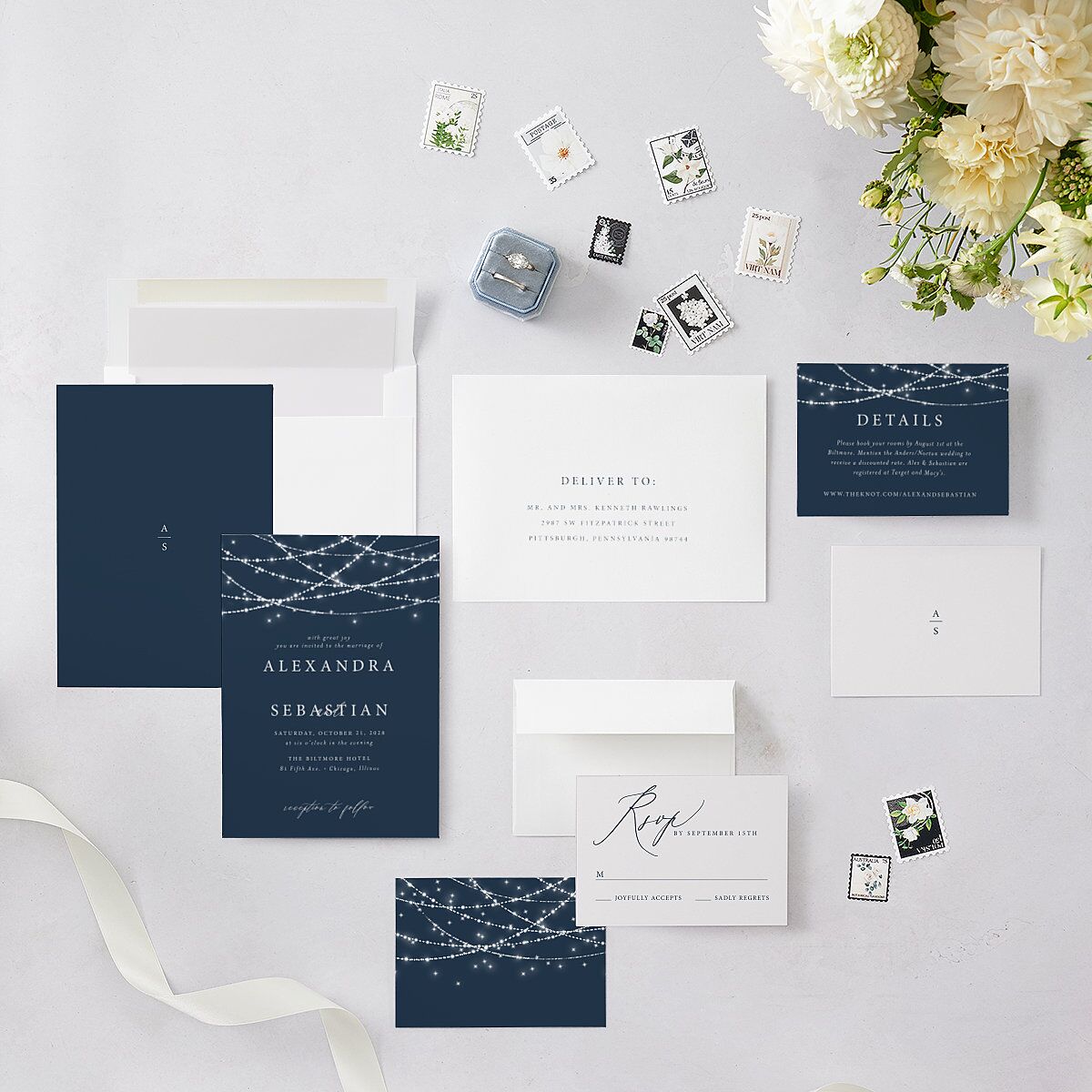 Elegant Lights Wedding Invitations — view 5