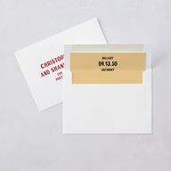Retro Destination Postcard Inspired Save the Date Cards Red Clay Signature smooth Blank No Standard
