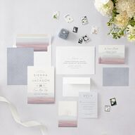 Painted Desert Wedding Invitations Lilac Signature Blank No Standard