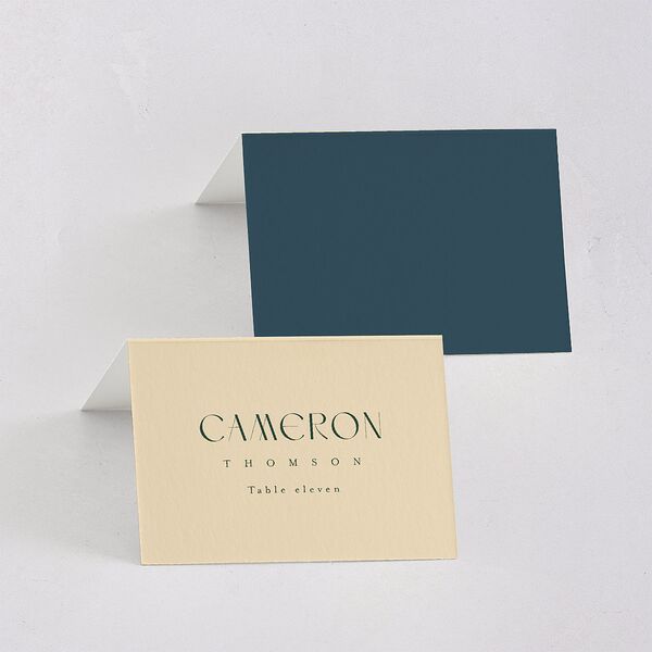 Tartan Crest Place Cards Moody Blue Signature