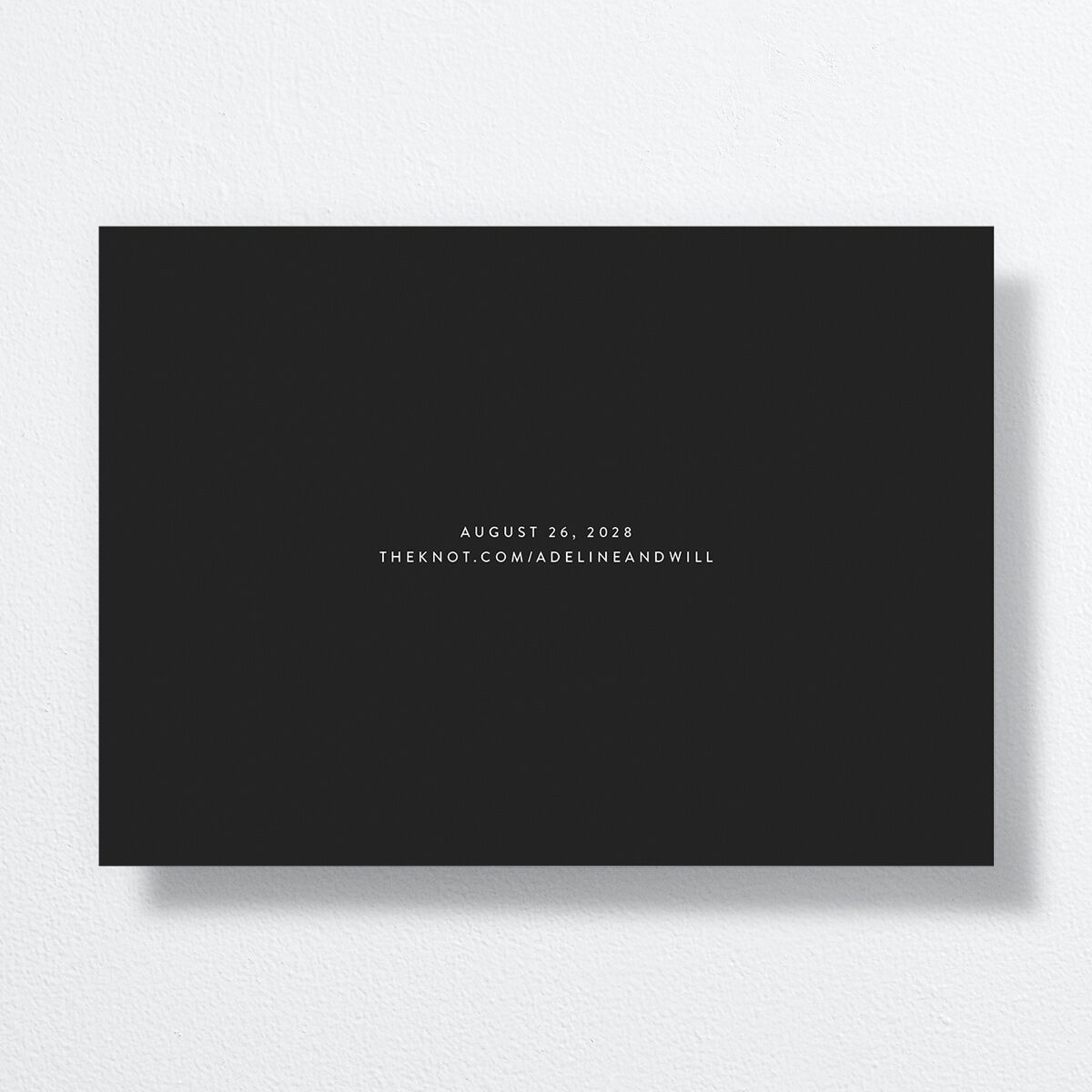 Border Date Save the Date Cards Licorice Signature smooth No