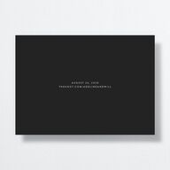 Border Date Save the Date Cards Licorice Signature smooth No