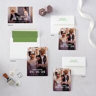 Wedstock Save the Date Petite Cards Sky Signature smooth Blank No Standard