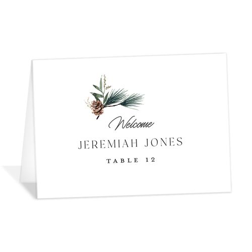 Rustic Pine Place Cards - Green