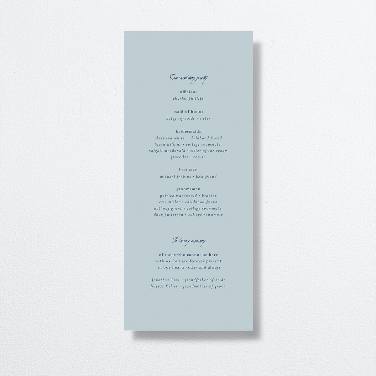 Rustic Pine Wedding Programs — view 2