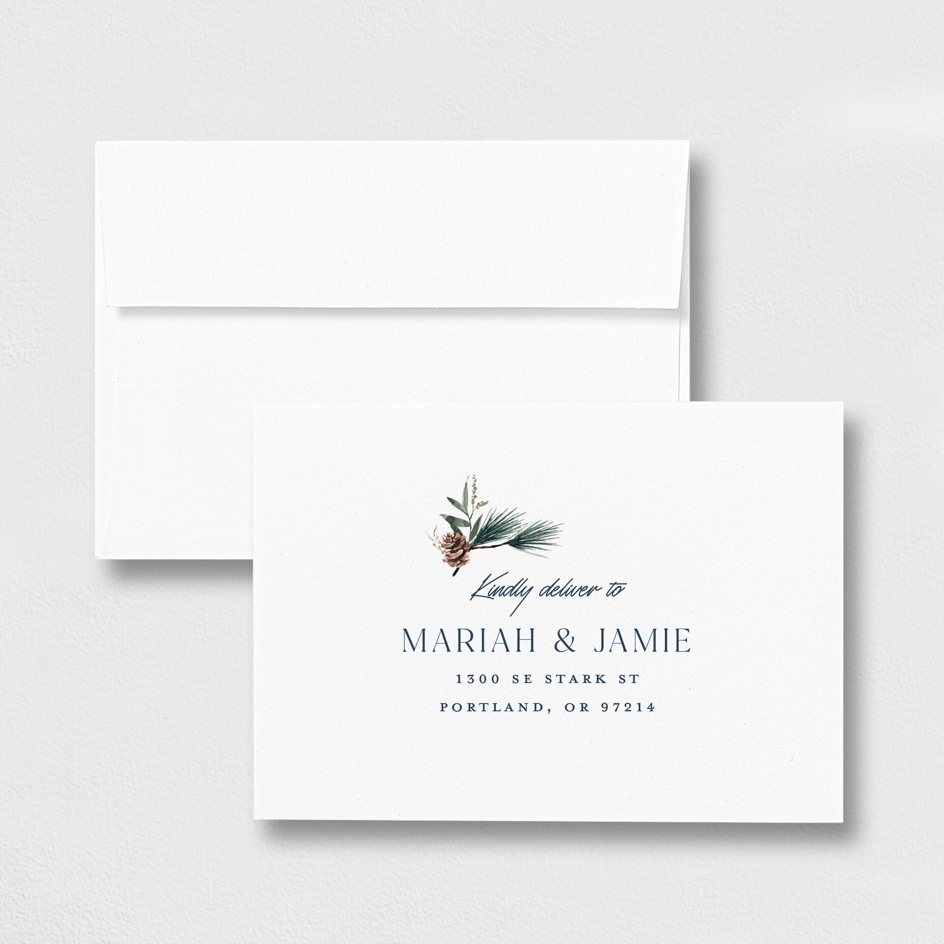 Rustic Pine Response Card Envelopes
