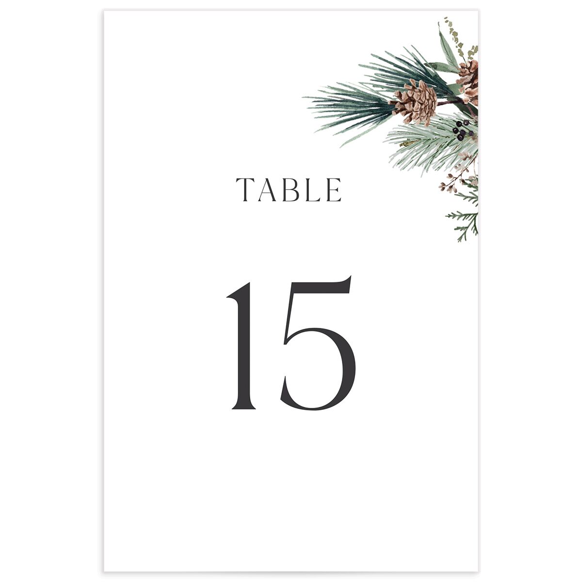 Rustic Pine Table Numbers