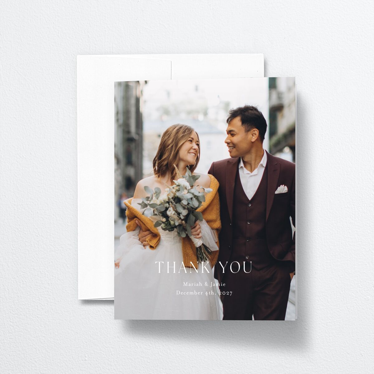 Rustic Pine Thank You Cards Eucalyptus