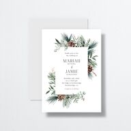 Rustic Pine Wedding Invitations Eucalyptus Signature No