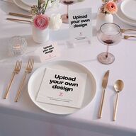 Upload Your Own Design Luncheon Napkins Pure White Napkin Uncoined
