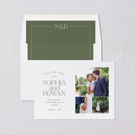 Classic Stack Save The Date Cards Dark Camo Signature smooth Blank No Standard