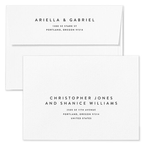 Rustic Arch Wedding Invitation Envelopes Kraft Walnut Recipient Address Standard Signature