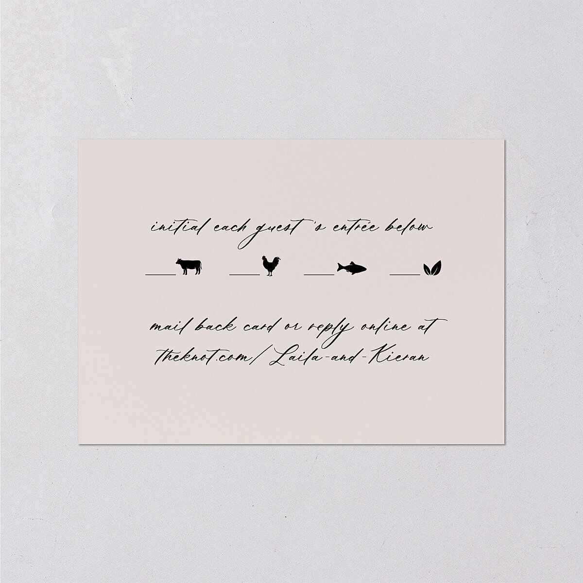 Eucalyptus Monogram Wedding Response Cards Pure White Signature Standard