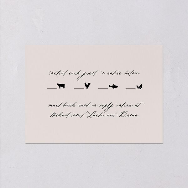 Eucalyptus Monogram Wedding Response Cards Pure White Signature Standard