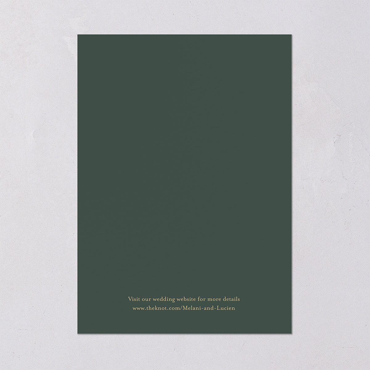 Gilded Sprigs Save The Date Cards Dark Emerald Signature smooth Blank No Standard